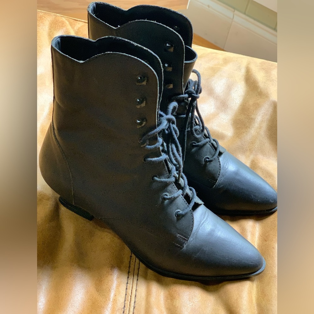 Sam & Libby Black Leather Ankle Boots